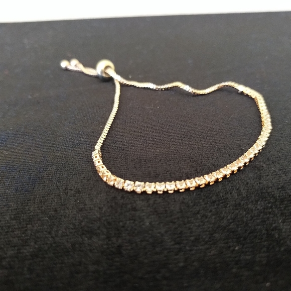 Gold Slider Diamante Bracelet - Picture 8 of 8